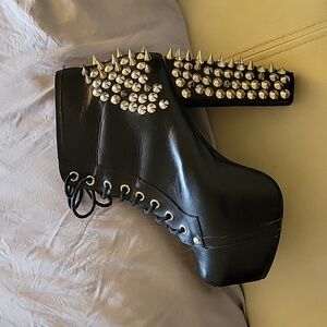Jeffrey campbell lita spiked boots